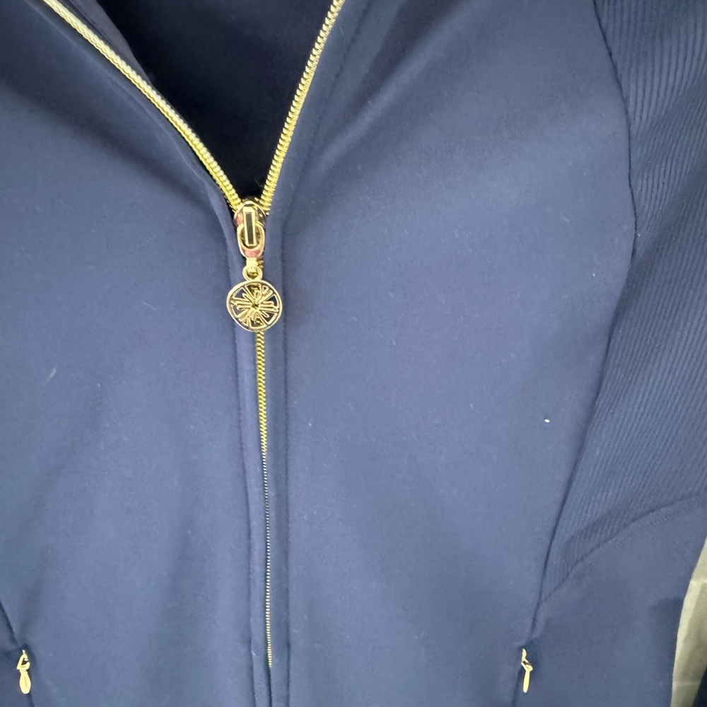 Lilly Pulitzer Navy Jacket with Pink Collar - Picture 5 of 7